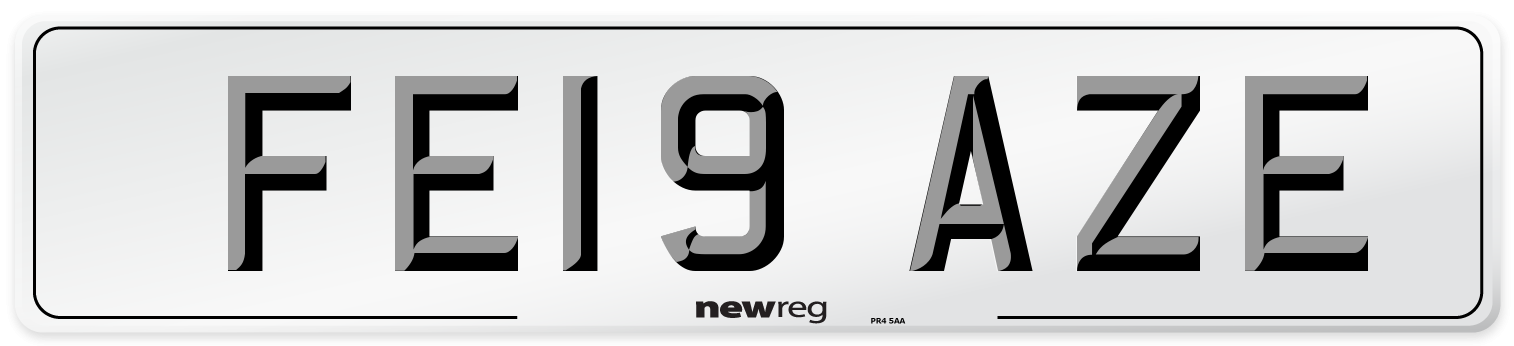 FE19 AZE Number Plate from New Reg